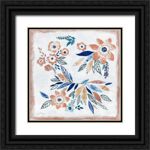 La Fleur II Black Ornate Wood Framed Art Print with Double Matting by Tava Studios