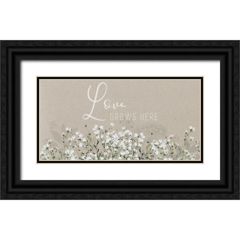 Bouquet of Love Black Ornate Wood Framed Art Print with Double Matting by Finn, Livi