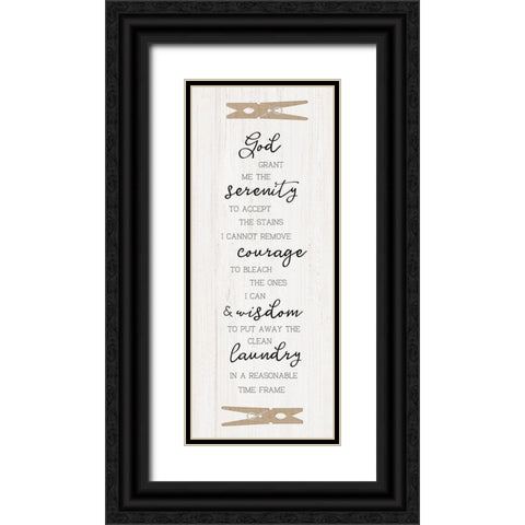 Laundry Serenity Black Ornate Wood Framed Art Print with Double Matting by CAD Designs