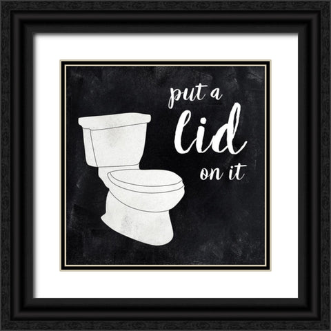Put a Lid on it Black Ornate Wood Framed Art Print with Double Matting by CAD Designs
