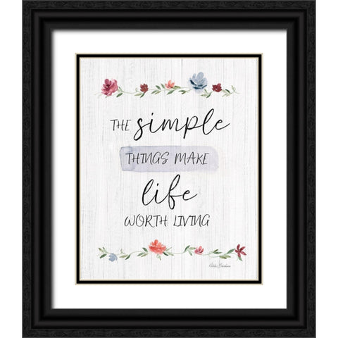 The Simple Things Black Ornate Wood Framed Art Print with Double Matting by Brockmon, Kristen