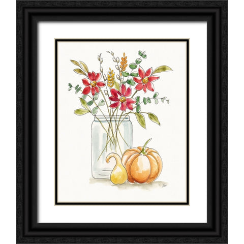 Simple Harvest I Black Ornate Wood Framed Art Print with Double Matting by Nan