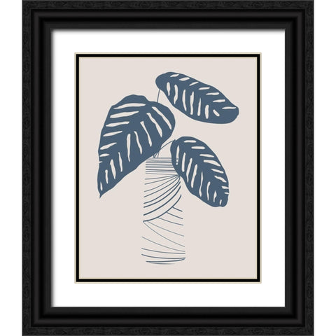 Wired in Monochrome II Black Ornate Wood Framed Art Print with Double Matting by Santiago, Daniela