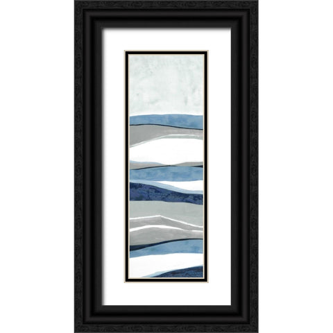 Blue Panorama I Black Ornate Wood Framed Art Print with Double Matting by Tava Studios