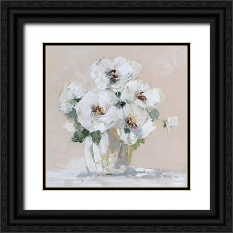 Soft Whites II Black Ornate Wood Framed Art Print with Double Matting by Swatland, Sally