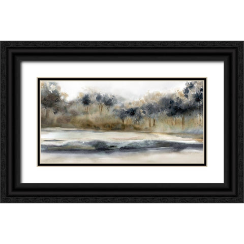 Silent River Black Ornate Wood Framed Art Print with Double Matting by Robinson, Carol