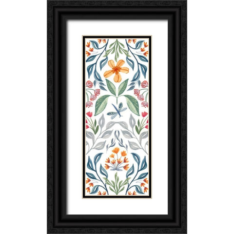 Folk Panel I Black Ornate Wood Framed Art Print with Double Matting by Brockmon, Kristen