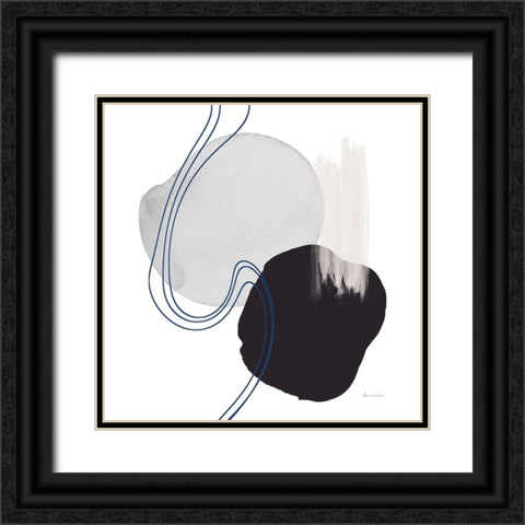 Abstract Thinking Black Ornate Wood Framed Art Print with Double Matting by Santiago, Daniela