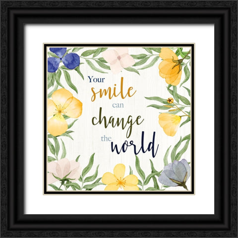 Change the World Black Ornate Wood Framed Art Print with Double Matting by Gunn, Kourtni