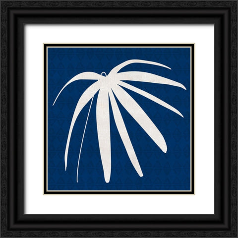 Midnight Palm II Black Ornate Wood Framed Art Print with Double Matting by Jill, Susan