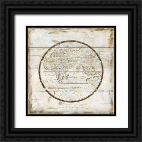 Eastern Hemispheres Black Ornate Wood Framed Art Print with Double Matting by Robinson, Carol