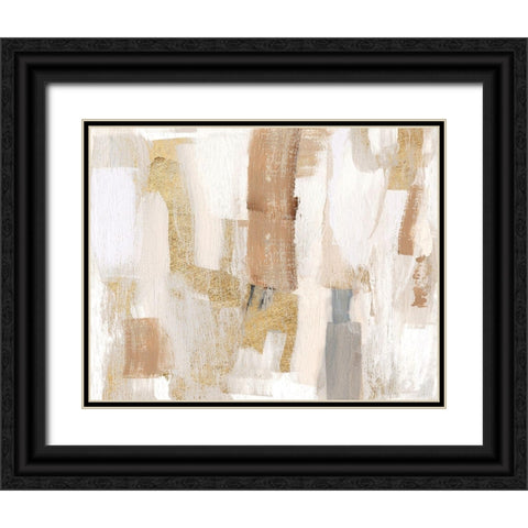Gold Quartz I Black Ornate Wood Framed Art Print with Double Matting by Jill, Susan