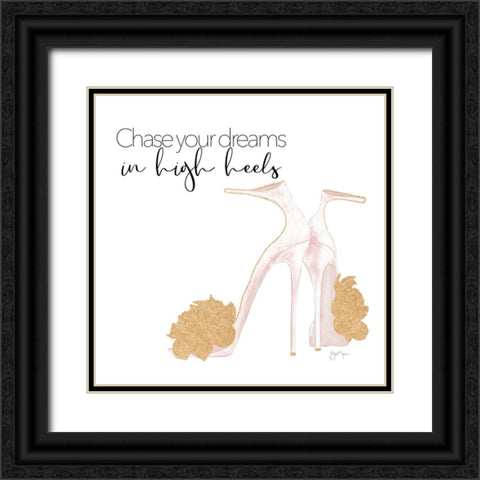 Chase Your Dreams Black Ornate Wood Framed Art Print with Double Matting by Tava Studios
