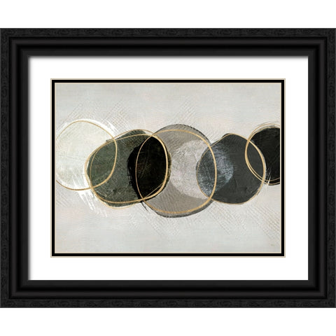 River Rock Black Ornate Wood Framed Art Print with Double Matting by Jill, Susan