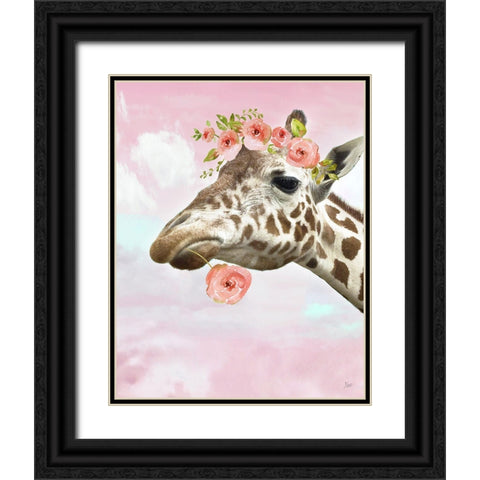 Floral Fun II Black Ornate Wood Framed Art Print with Double Matting by Nan