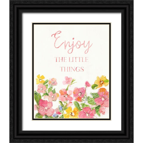 Little Things Black Ornate Wood Framed Art Print with Double Matting by Swatland, Sally