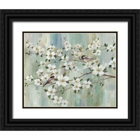 Springs Song Black Ornate Wood Framed Art Print with Double Matting by Nan