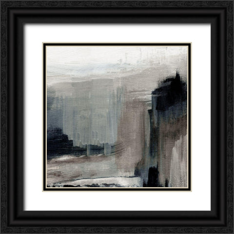 Tuscan Meadow Evening Black Ornate Wood Framed Art Print with Double Matting by Jill, Susan