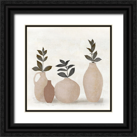 Tuscan Still Life Black Ornate Wood Framed Art Print with Double Matting by Tava Studios