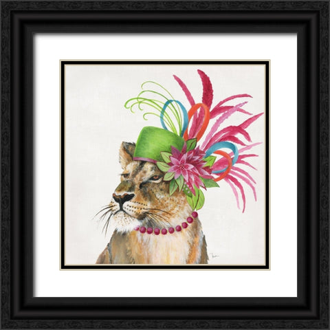 Royale Lion Black Ornate Wood Framed Art Print with Double Matting by Tava Studios