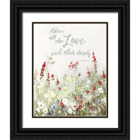 Love Meadow Black Ornate Wood Framed Art Print with Double Matting by Swatland, Sally