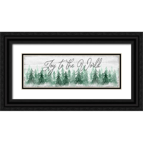 Joy to the World Black Ornate Wood Framed Art Print with Double Matting by Carpentieri, Natalie