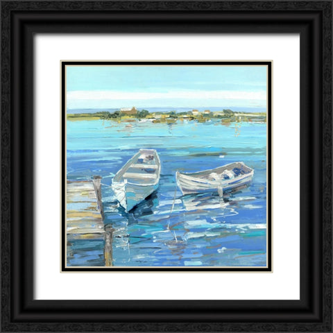 Serenity Row I Black Ornate Wood Framed Art Print with Double Matting by Swatland, Sally