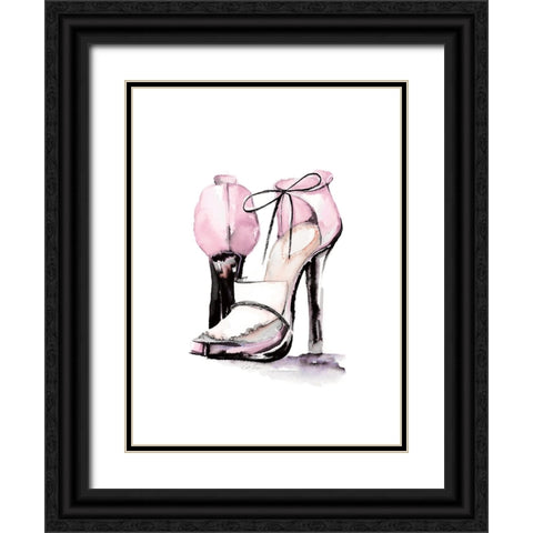 Loafer Heel Black Ornate Wood Framed Art Print with Double Matting by Chang, Stella