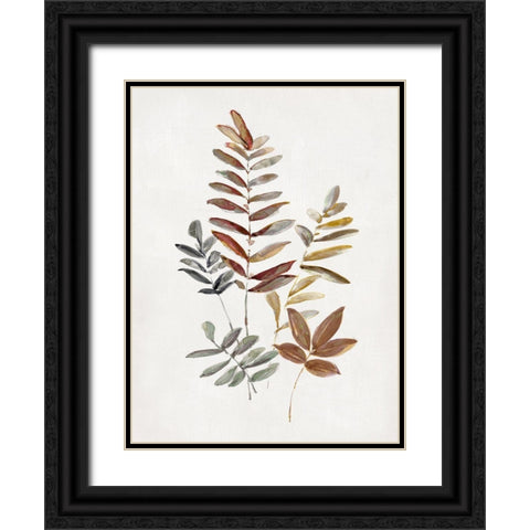 Autumn Leaves I Black Ornate Wood Framed Art Print with Double Matting by Swatland, Sally