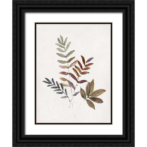 Autumn Leaves III Black Ornate Wood Framed Art Print with Double Matting by Swatland, Sally