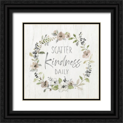 Scatter Kindness Black Ornate Wood Framed Art Print with Double Matting by Nan