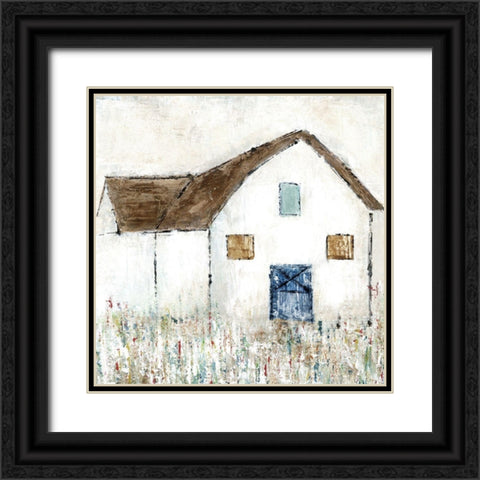 Country Barn I Black Ornate Wood Framed Art Print with Double Matting by Tava Studios