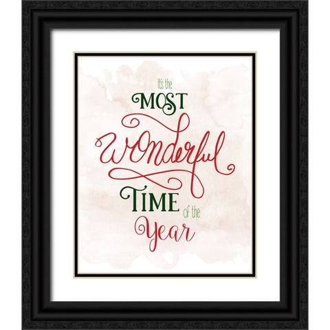 Wonderful Time of the Year Black Ornate Wood Framed Art Print with Double Matting by Santiago, Daniela