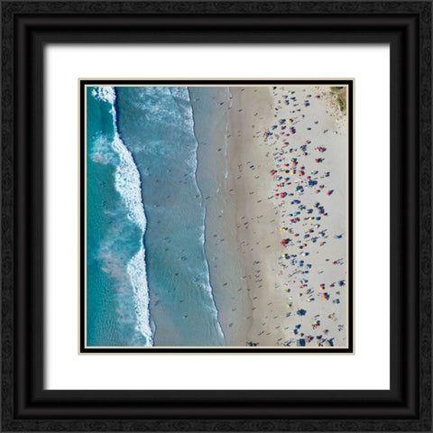 Aerial Beach Black Ornate Wood Framed Art Print with Double Matting by Delimont, Danita