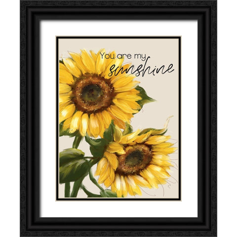 You Are My Sunshine Black Ornate Wood Framed Art Print with Double Matting by Knutsen, Conrad