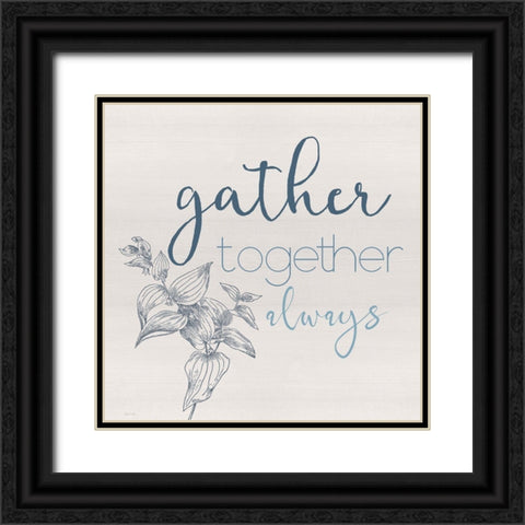 Gather Together Black Ornate Wood Framed Art Print with Double Matting by Santiago, Daniela