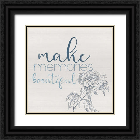 Make Memories Black Ornate Wood Framed Art Print with Double Matting by Santiago, Daniela