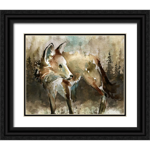 Lodge Twilight I Black Ornate Wood Framed Art Print with Double Matting by Robinson, Carol