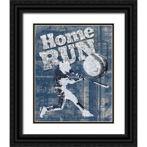 Home Run Hitter Black Ornate Wood Framed Art Print with Double Matting by Craven, Katrina