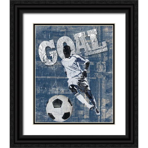 Goal Scorer Black Ornate Wood Framed Art Print with Double Matting by Craven, Katrina