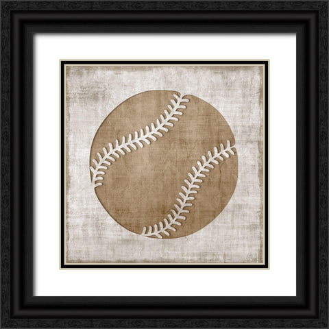 Play Ball Black Ornate Wood Framed Art Print with Double Matting by Carpentieri, Natalie