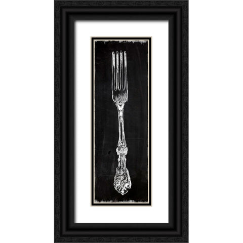 Fork Black Ornate Wood Framed Art Print with Double Matting by Robinson, Carol