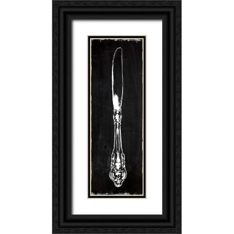 Knife Black Ornate Wood Framed Art Print with Double Matting by Robinson, Carol