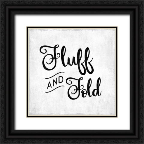 Fluff and Fold Black Ornate Wood Framed Art Print with Double Matting by CAD Designs