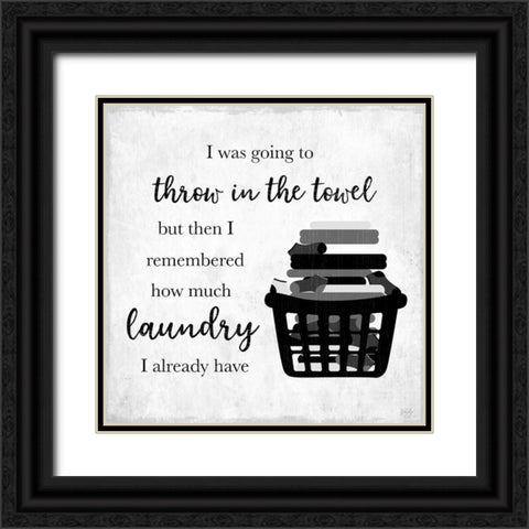 Throw in the Towel Black Ornate Wood Framed Art Print with Double Matting by Carpentieri, Natalie