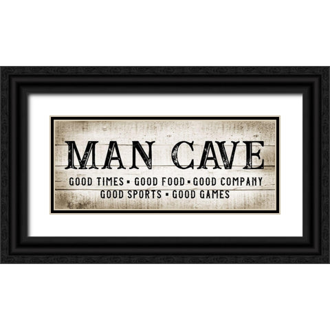 Man Cave Good Times Black Ornate Wood Framed Art Print with Double Matting by CAD Designs