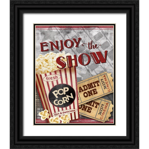 Movie Night I Black Ornate Wood Framed Art Print with Double Matting by Knutsen, Conrad
