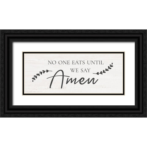 Say Amen Black Ornate Wood Framed Art Print with Double Matting by CAD Designs