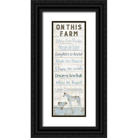 On This Farm Black Ornate Wood Framed Art Print with Double Matting by Robinson, Carol