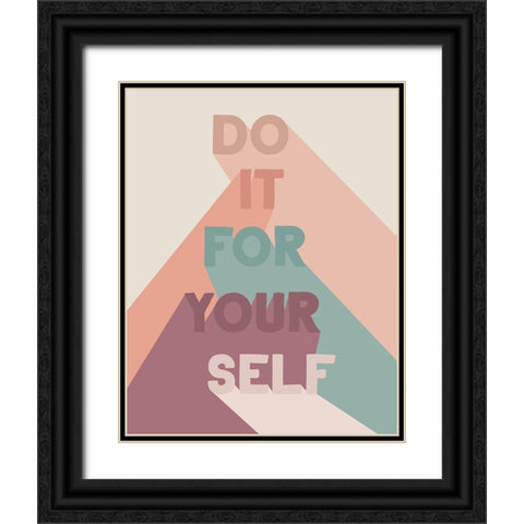 For Yourself Black Ornate Wood Framed Art Print with Double Matting by Santiago, Daniela